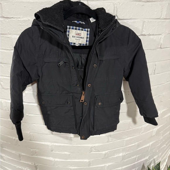 Kids Ben Sherman Blue Checkered Lined Jacket - Picture 1 of 3